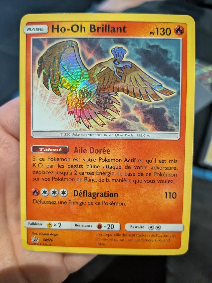 Pokémon JCC Ho-Oh Brillant SM70 Promo Holo FR PV 130 Attaque 110 2017 - Photo 1/2