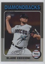 2024 Topps Heritage Chrome Silver Refractor 349/375 Slade Cecconi #397 4z8