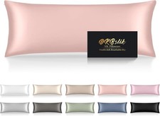 Silk Body Pillow Cases, Mulberry Silk Body Pillow Cover with Zipper, Smooth