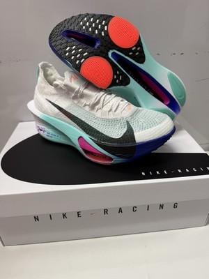 Nike Alphafly 3 White/Black-Hyper TURQ-Concord Blanc FD8311-104 Men's Size 8.5