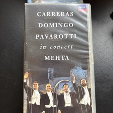 Carreras Domingo Pavarotti in Concert Mehta Laserdisc VHS