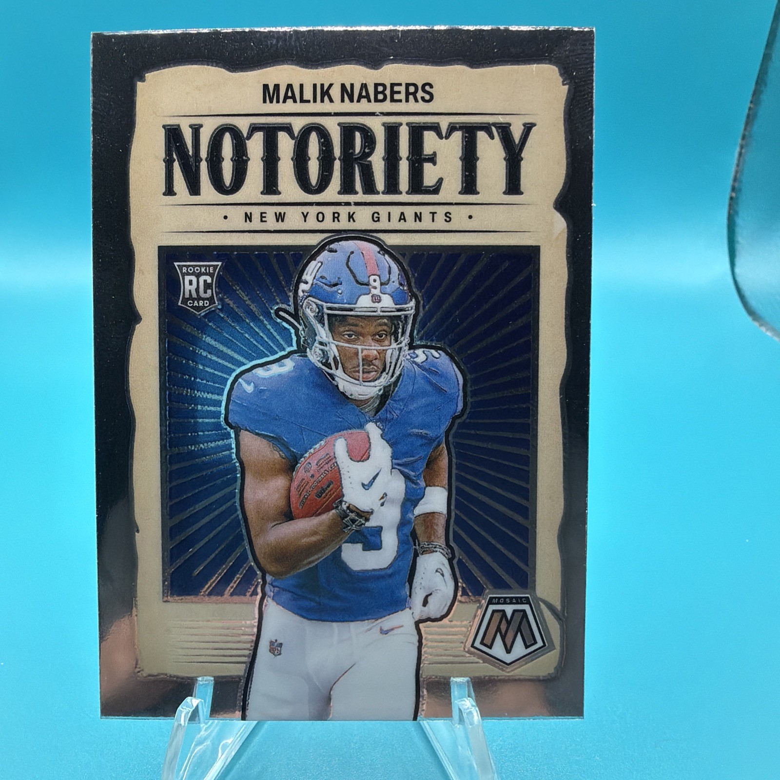 2024 Panini Mosaic Malik Nabers Notoriety #23 RC New York Giants Rookie