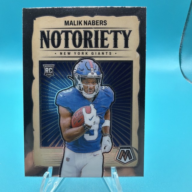 2024 Panini Mosaic Malik Nabers Notoriety #23 RC New York Giants Rookie