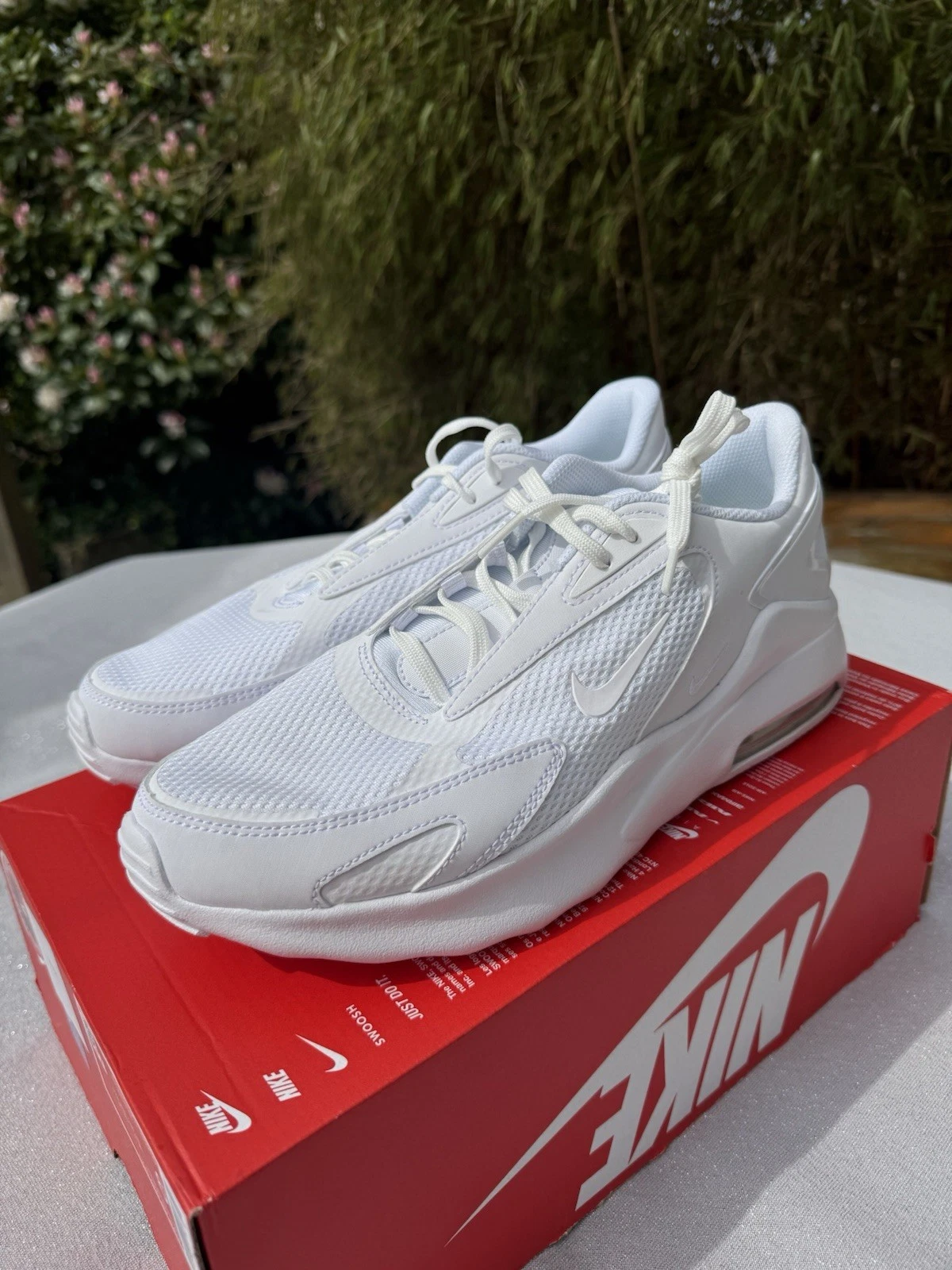 NUOVE scarpe da ginnastica Nike Air Max Bolt da uomo triple bianche taglia UK 7 5 CU4151 104
