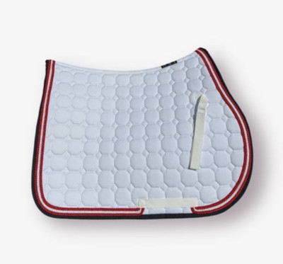 EQUILINE Schabracke OCTAGON - weiss/navy/rot   Gr. VS