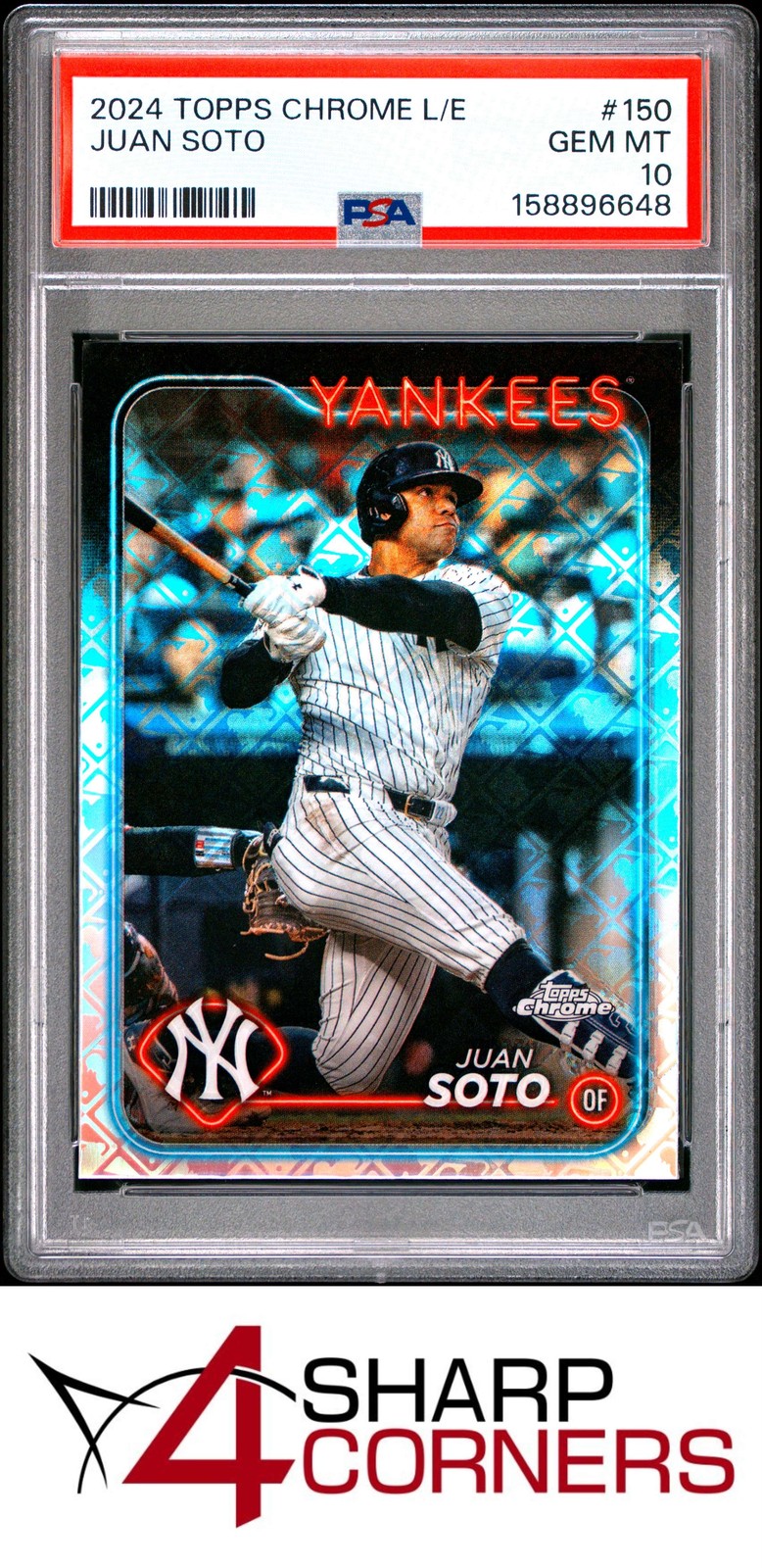 2024 TOPPS CHROME LOGOFRACTOR EDITION #150 JUAN SOTO PSA 10