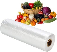 RBHK 12x16 Plastic Produce Bag on a Roll Clear Food Storage Bags, Pet Bags, Diap