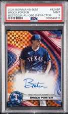 2024 BOWMAN'S BEST BEST OF 2024 AUTOS ORANGE X-FRACTOR BROCK PORTER 25/25 PSA 9