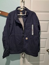 Carhartt Mens Full Swing Blue Duck Jacket Size 2XLT Flame Resistant NEW w/ TAGs