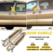 Front Lr Driver Passenger Door Handle For 1998-03 Toyota Sienna 4q2 Desert Mica