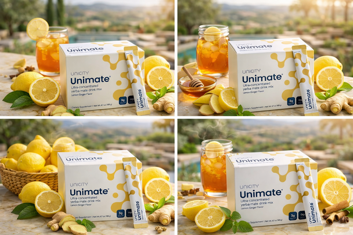 Unicity Unimate Yerba Mate SupplementOnly LEMON 30 Sachet Pack of