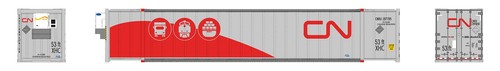Contenedores de cubo alto Rapido Trains 402015 HO CN 53' #287785 y 287865 | Zustand: New