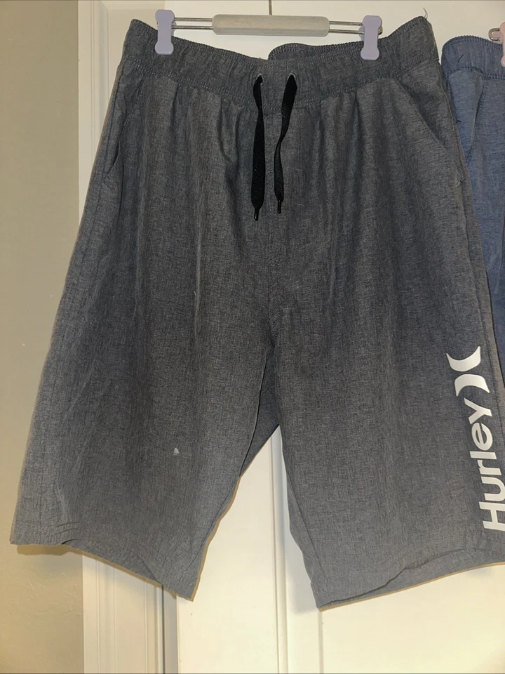 Pantalones Cortos Hurley Híbridos Elastizados con Cordón Talla 14/16 3 Pares Gris Azul Foto 2 de 4