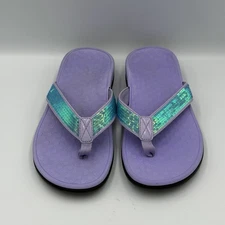 Vionic Lilac Tide Orthaheel sequin thong flip-flop sandals Women’s Size 7 Purple