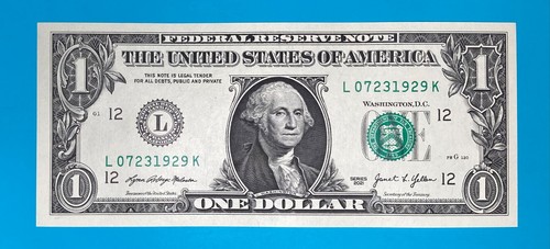 July 23, 1929 (L 07231929 K) BIRTHDAY Note $1 One Dollar Bill *UNC* - Picture 2 of 4