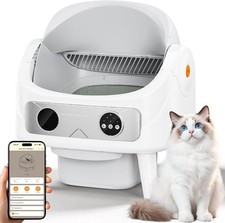 Automatic Litter Box XXL Open Top Safety Sensor Smart App Monitor 50x45x55cm