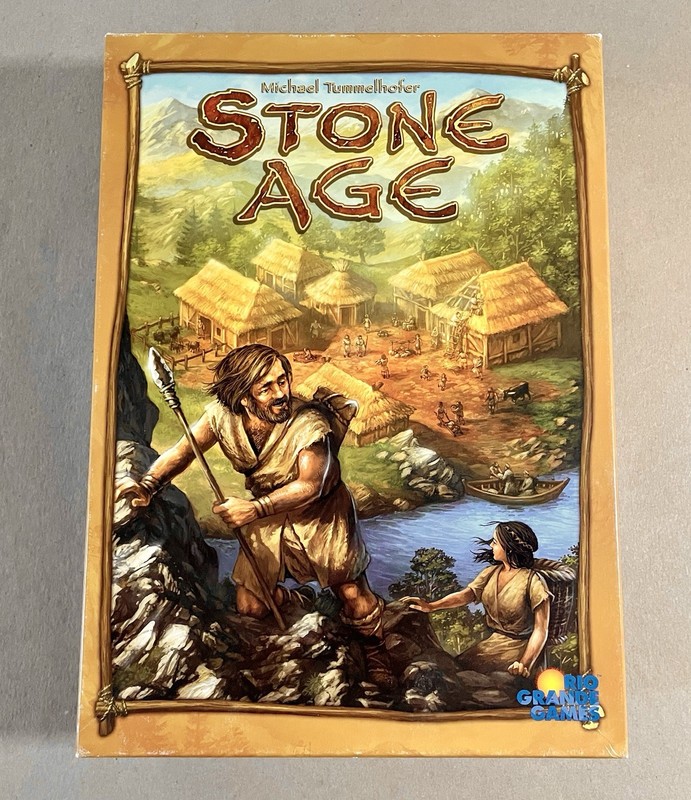 STONE AGE Board Game, 2008 (2-4 Players, Ages 10+) Complete Set, Rio Grande VG+