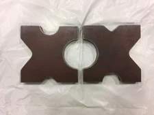 20 TON STEEL SHOP PRESS BED PLATES, H-Frame Arbor 4 notch 1.5"X 12"X 12" Set