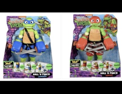 Teenage Mutant Ninja Turtles TMNT Roll 'N Punch Leonardo & Raphael