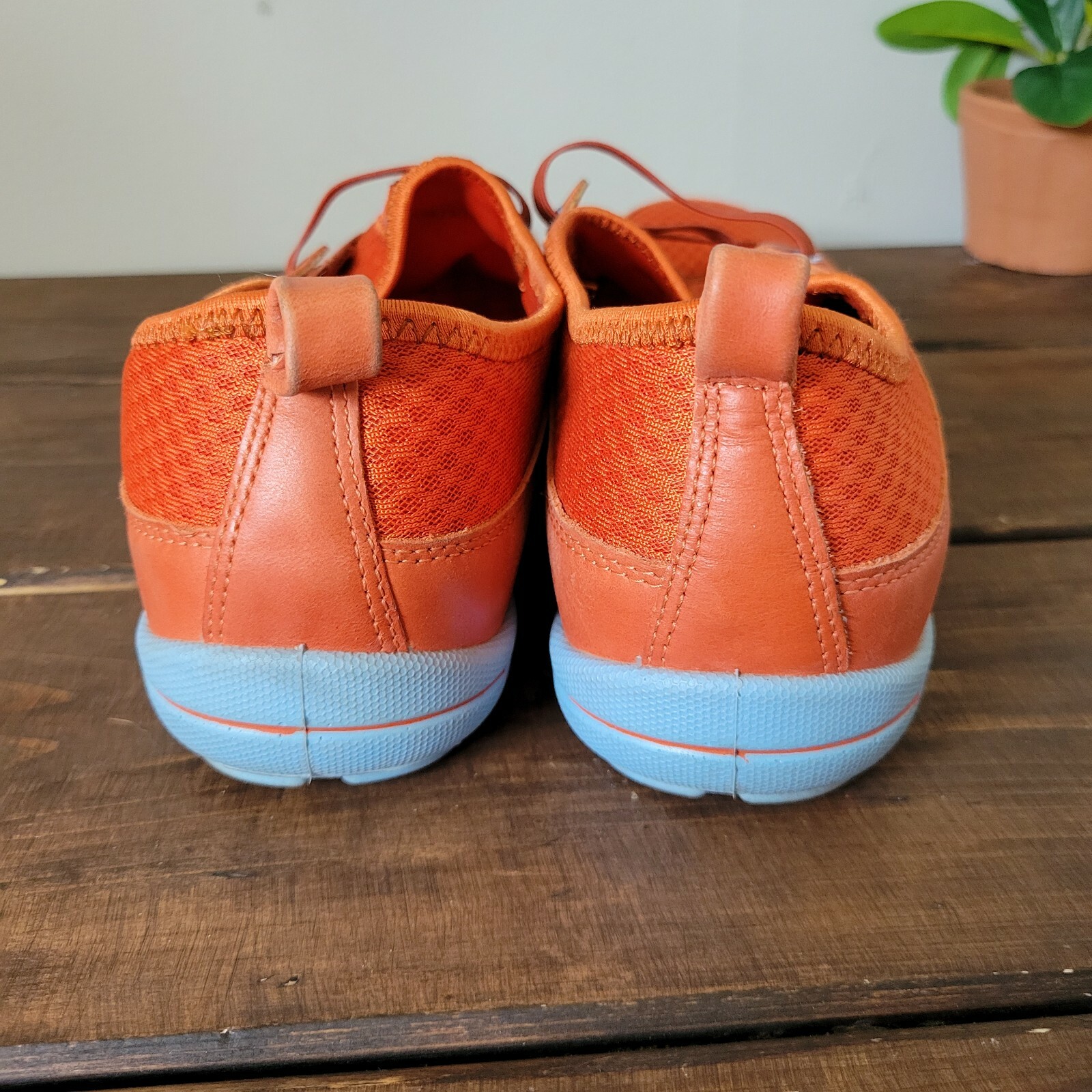 ecco orange sneakers