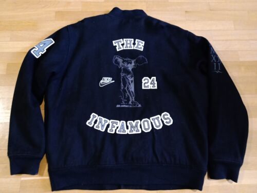 Nike Victory Destroyer Varsity Wool Jacket Size XL The Infamous 24 Black Bomber - Picture 3 of 9