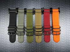 Suunto Core Nylon Strap Diver Watch Band Lugs Adapter Set Black PVD 3 Rings x1 K