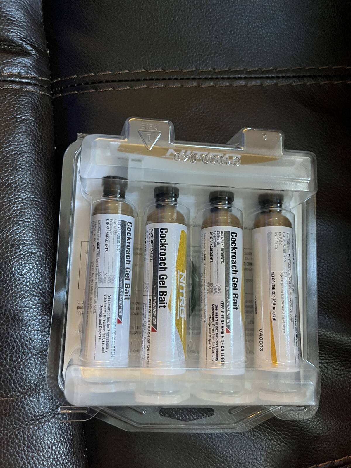 Nitro Vendetta Roach Cockroach Killer Gel Bait w/ IGR 4 Tubes+1 Plunger