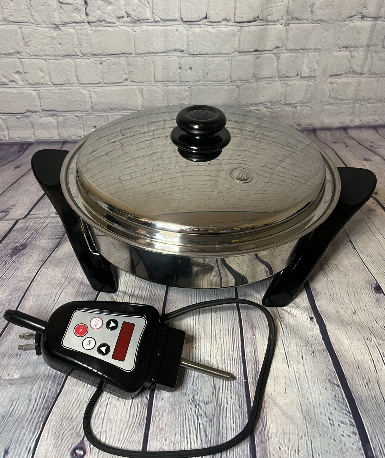 Saladmaster 12" T304/T316L Stainless Steel Oil Core Electric Skillet SA012OCU eBay