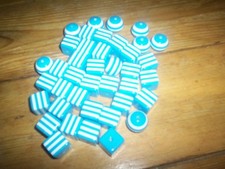 40 blue ball and cubes beads 17 cms for necklace crafts etc NEW