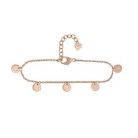 Cai FußKette 925 Silber RoséVergoldet PläTtchen Boho