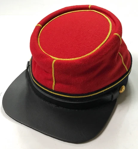 CIVIL WAR CONFEDERATE CSA OFFICER ARTILLERY OFFICER KEPI FORAGE CAP-XLARGE