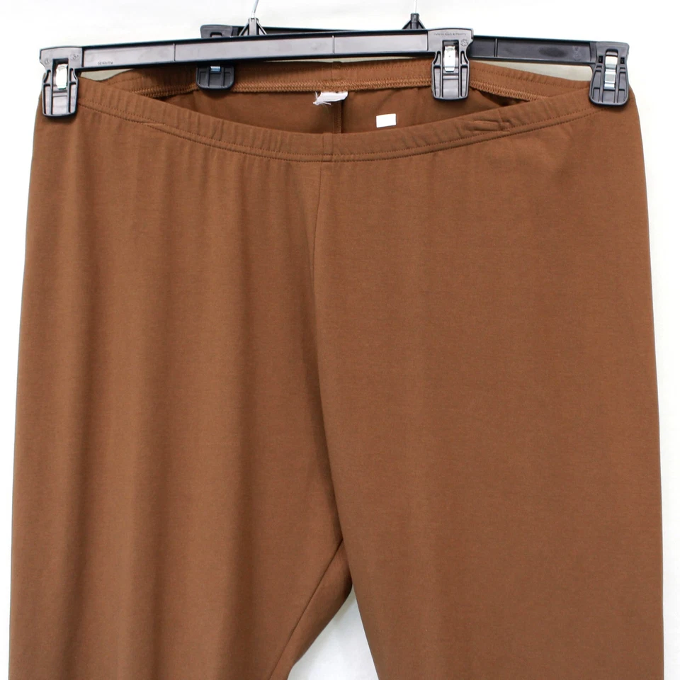 J. Jill J.Jill Plus Caoba Ajustado Pima Tobillo Leggings Elastizados Cintura Pantalones 2X Foto 2 de 4