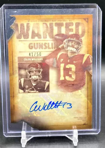 Caleb Williams 2023 Bowman's Best U Gunslingers Gold Auto /50