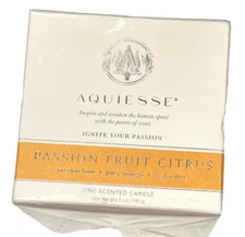 Aquiesse Soy Candles Portfolio Collection Passion Fruit Citrus Scent 5 oz New