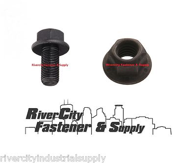 (25) 3/8-16x1 Grade 8 Hex Head Flange Frame bolt Screws 3/8x1 With Nuts 3/8x16