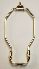 6 1/2 "TALL BRASS PLATED LAMP HARP WITH BASE REGULAR NEW 54039J