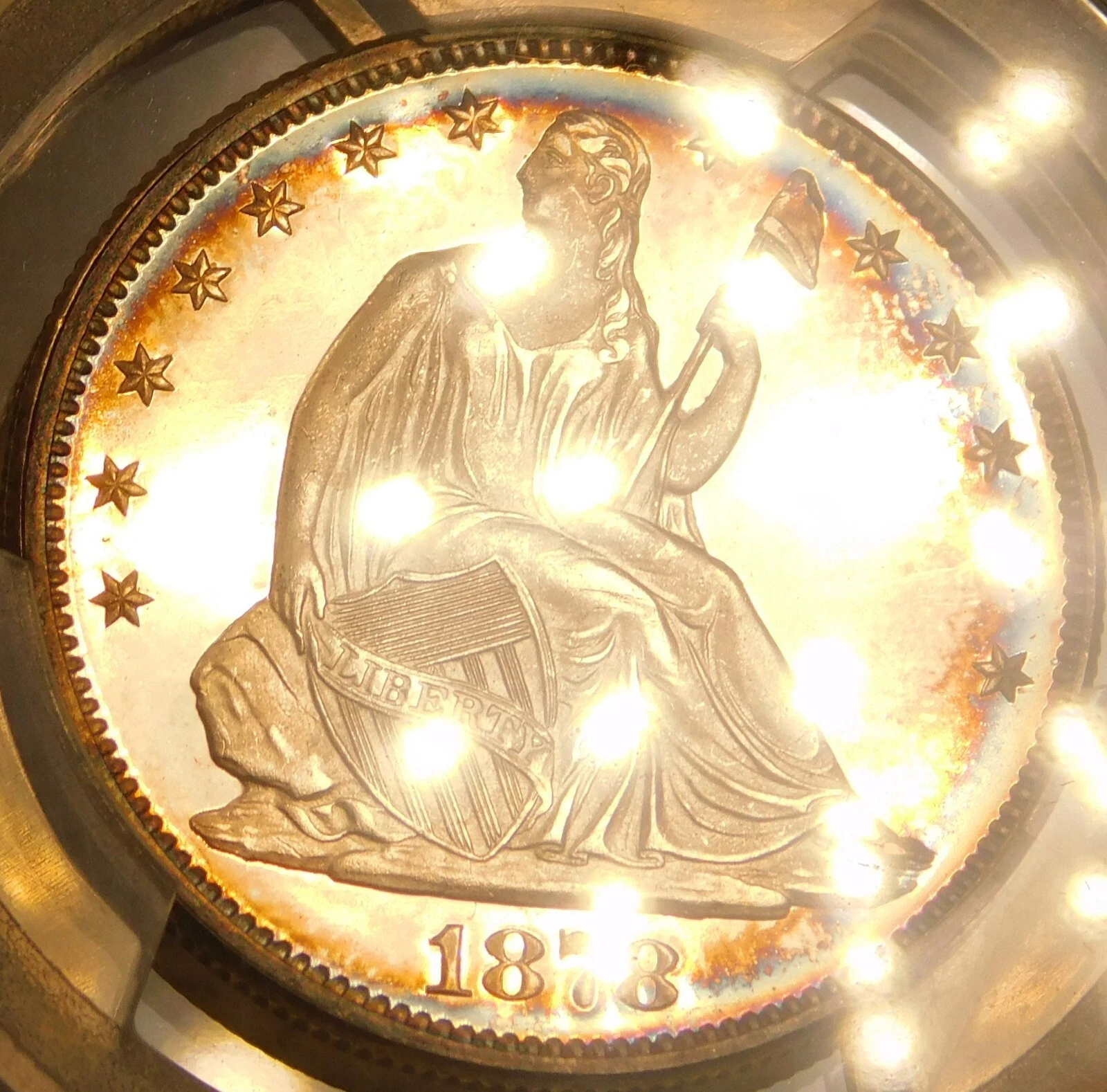 1878 Seated Liberty Half Dollar Certified PCGS PR64DCAM Silver Proof