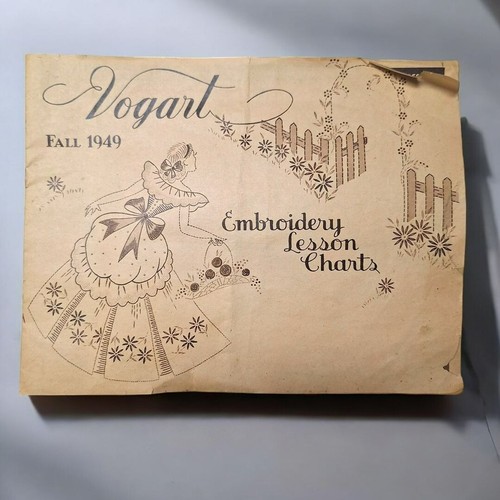 1949 Vogart Stickunterricht Tabelle Motiv Stich Katalog Boilfast Diagramm Muster