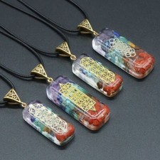 7 Chakras Orgone Crystal E-energy Protection Pendant Necklace