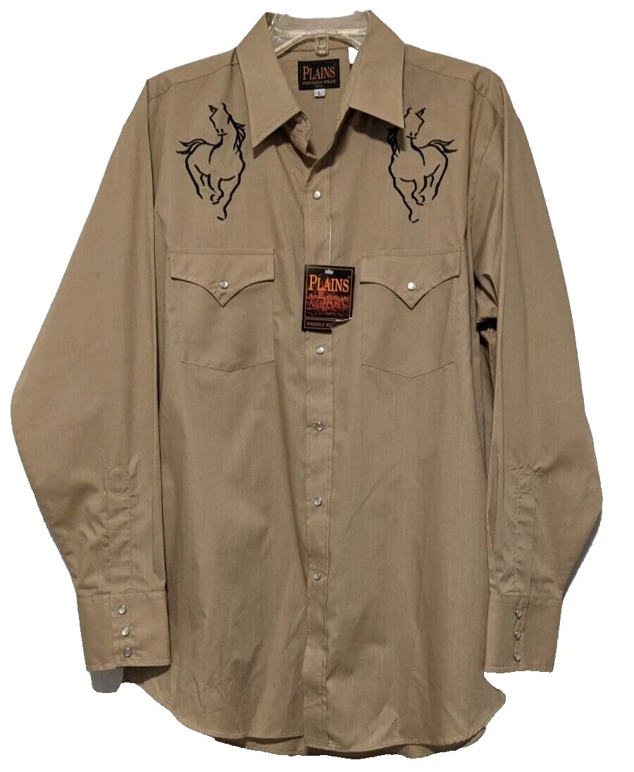 Camisas para hombre Western talla L marrones