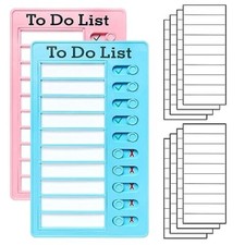 2-Piece Chores Chart for Kids - Reusable Chore List Removable Checklist Board...