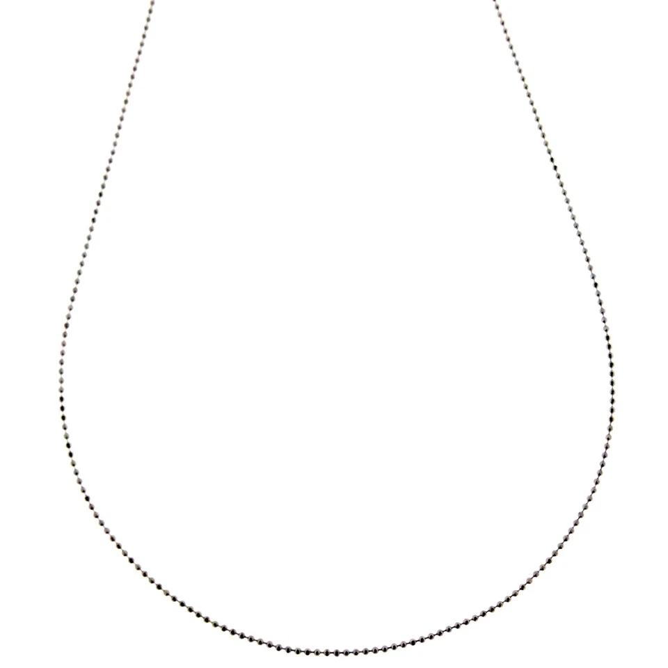 Collana argento 925 catena catenina lunga in palline diamantate da uomo e donna - Immagine 2 di 4