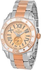 Cuarzo Aquaswiss 44 mm para hombre esfera dorada acero inoxidable oro rosa 62G0081