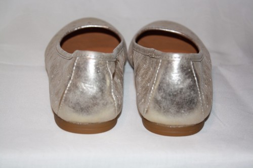 Kork Ease Nessa Sz 7.5 M Womens Metallic Gold Leather Slip On Ballet Flats Shoes - Picture 8 of 9