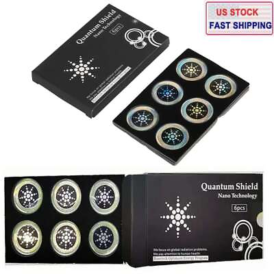 #ad Silver Quantum Anti Radiation Shield 5G EMF Protection Phones Laptops 6 Stickers $6.76