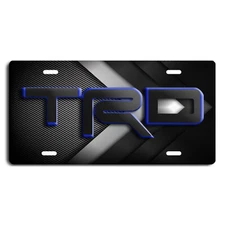 Toyota TRD Unique Carbon VANITY LICENSE PLATE Car truck sports tag Dark and Blue