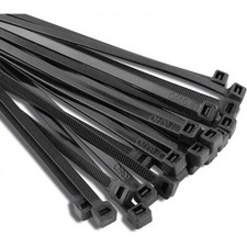 200 x Black Cable Tie Adjustable Heavy Duty Zip Ties 250 x 4.6mm for Industrial