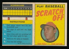 RARE UN-SCRATCHED TONY PEREZ HOF 1970-1971 TOPPS SCRATCH OFF VINTAGE REDS *TPHLC