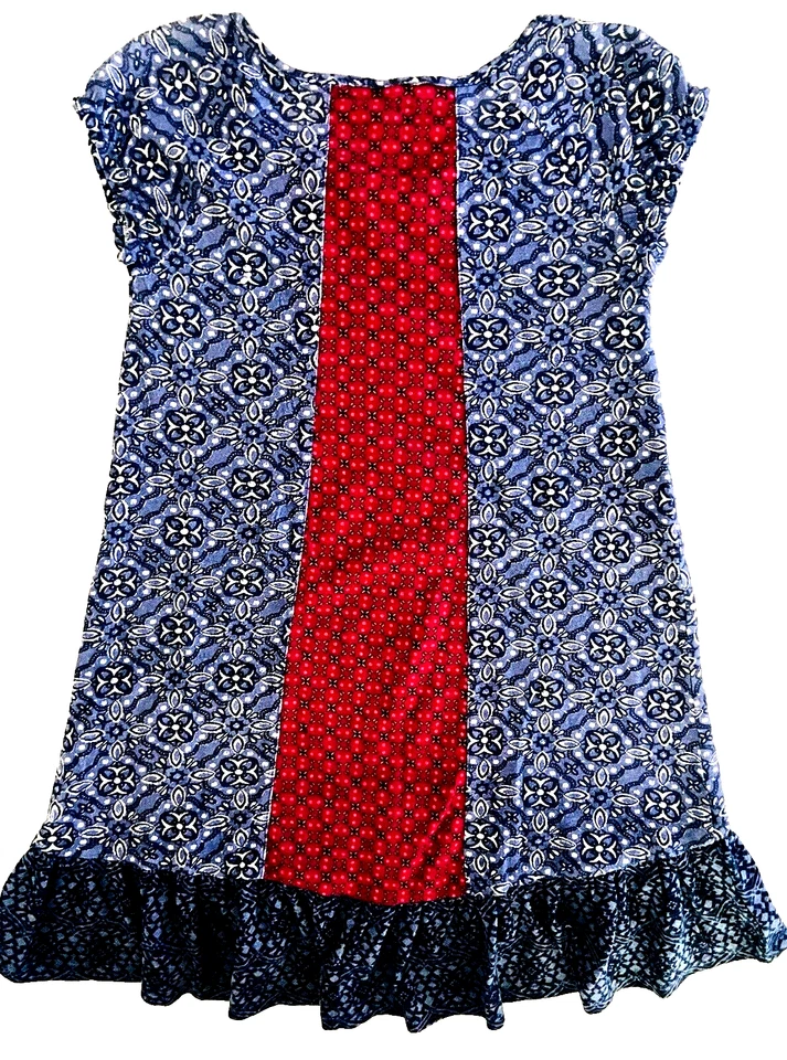 Vestido informal Roxy para niñas talla S/8-10 azul holandés alto bajo Foto 3 de 4