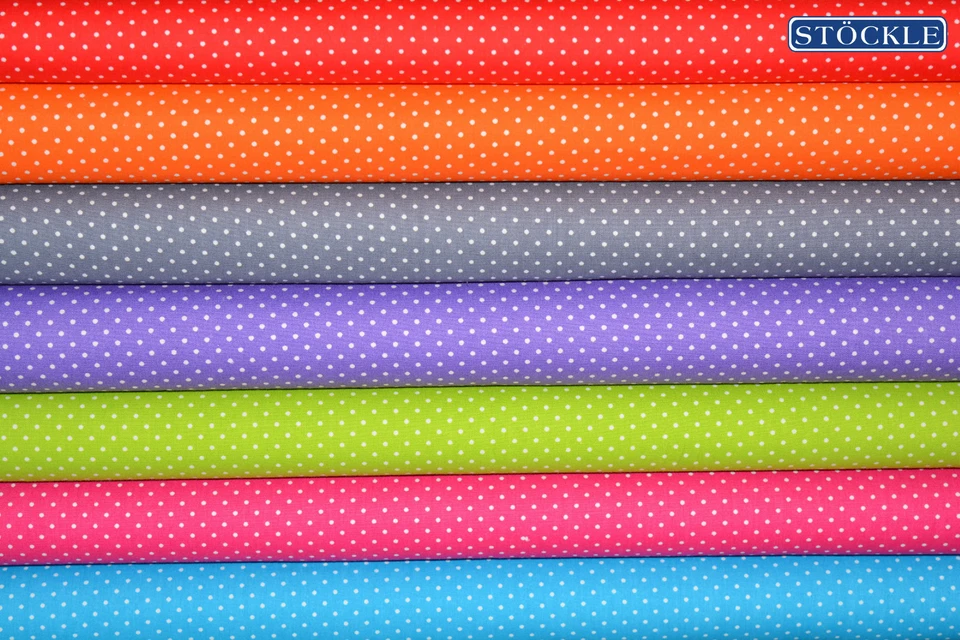 Baumwollstoff Punkt 2 mm Tupfen gepunktet Meterware Patchwork mtr. € 8,30